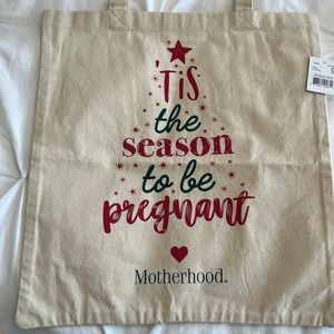 Motherhood Maternity Tote Bag Christmas Tia The Season to be Pregnant